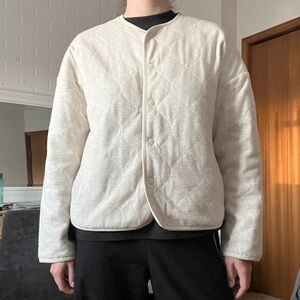 Women's White Quilted Jacket